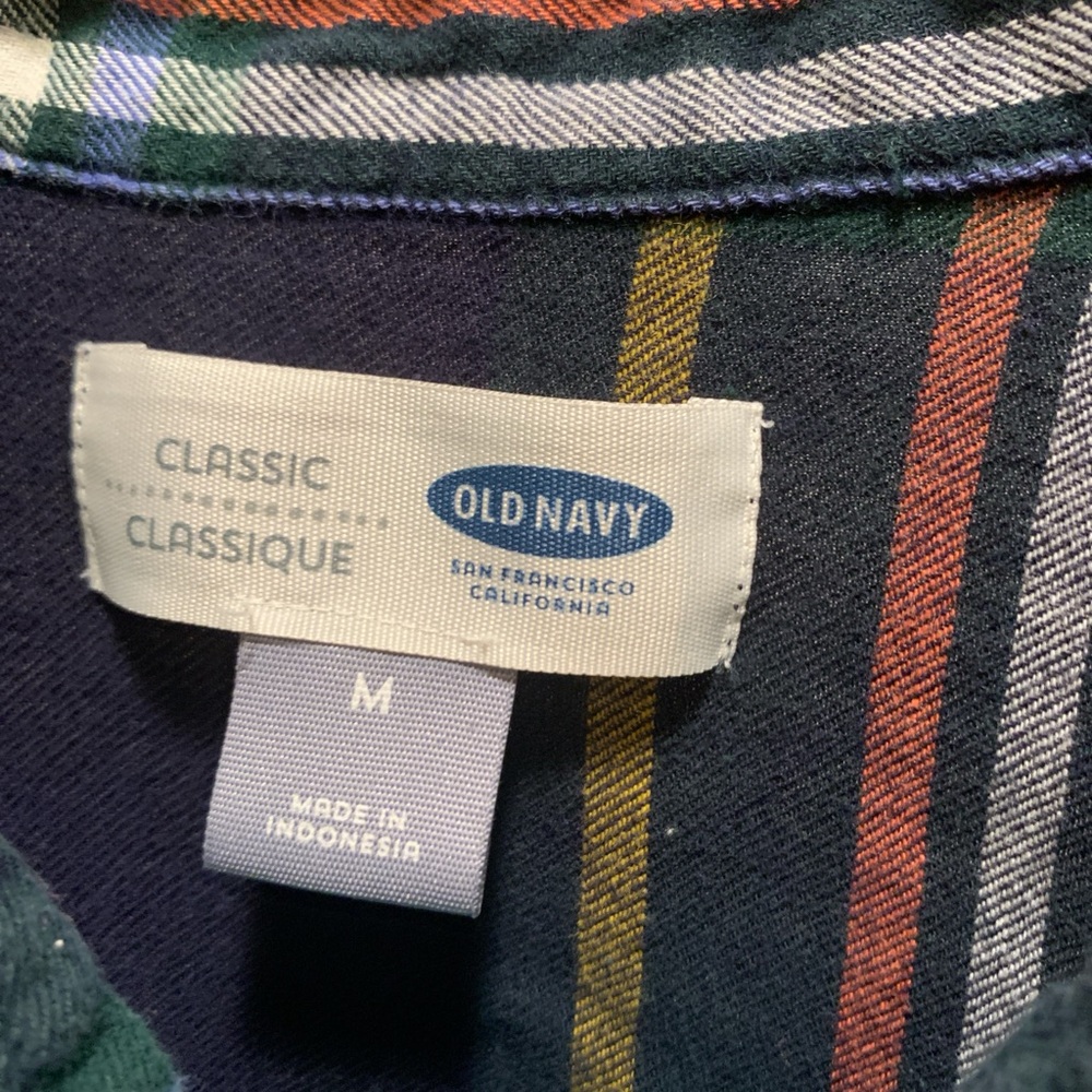 Old Navy Striped Shirt with Blue and Green Accents